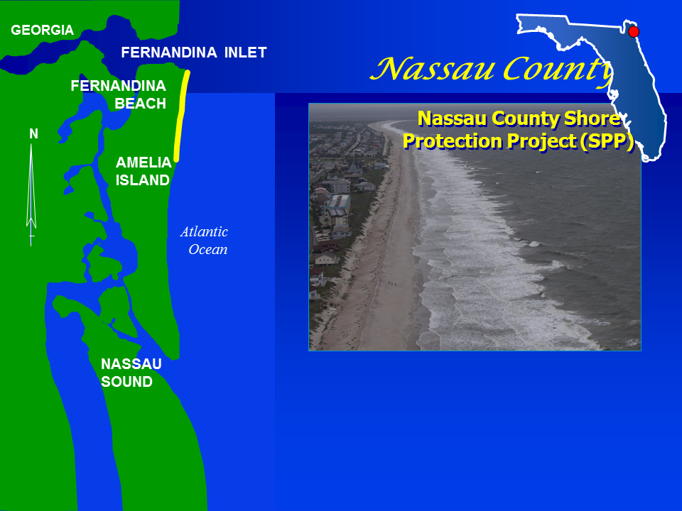 Nassau County Shore Protection Project map